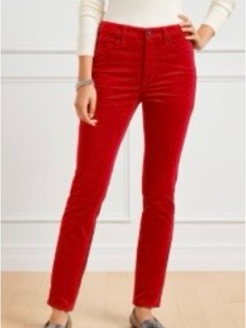 Talbots Red Straight-Leg Jeans